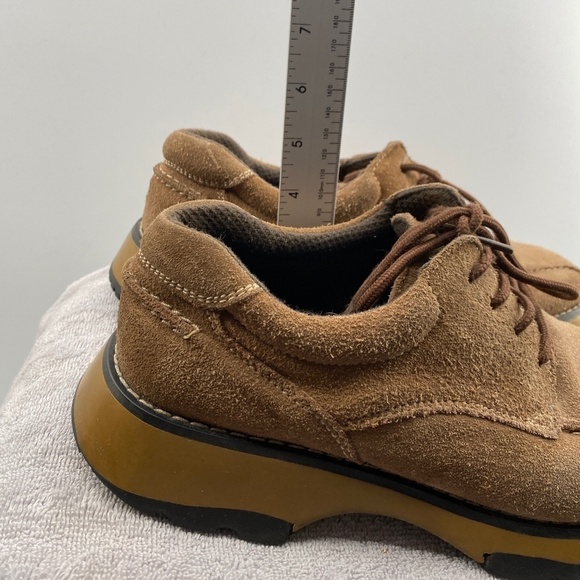 Bata Shoes Mens Size 10 Tan Suede Lace Up Causal Loafers - Picture 6 of 14